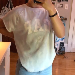 GAP: fleece tshirt blue light wash